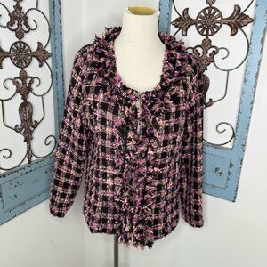 Nick & Mo Tweed Black and Pink Jacket Blazer